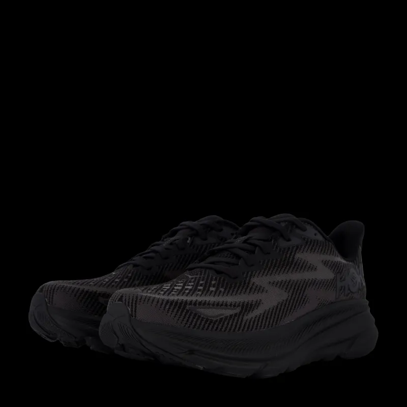 Clearance Hoka W clifton 9 Black / black Svart