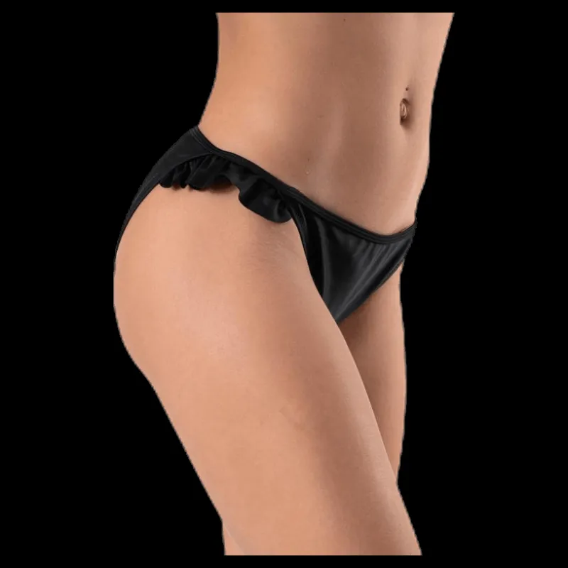 Waikani Beachwear Wikolia Frill Brief Black Svart Clearance