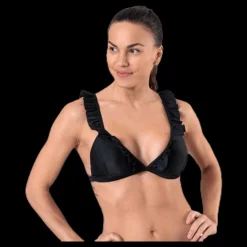 Sale Waikani Beachwear Wikolia Frill Top Black Svart