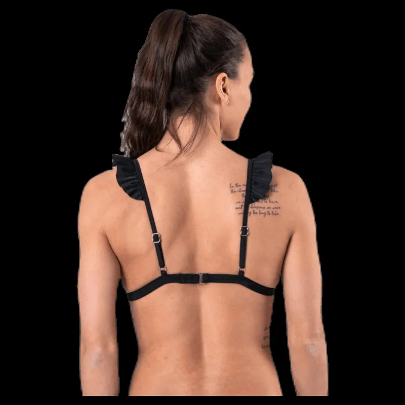 Sale Waikani Beachwear Wikolia Frill Top Black Svart