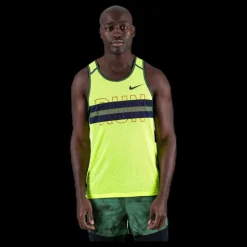 Nike Wil Run Tank Mesh Green Gul Sale