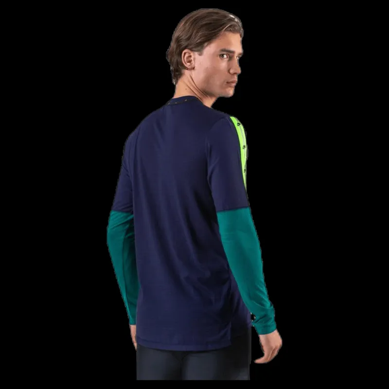 Nike Wild Run Top LS Blue/Green Svart Hot