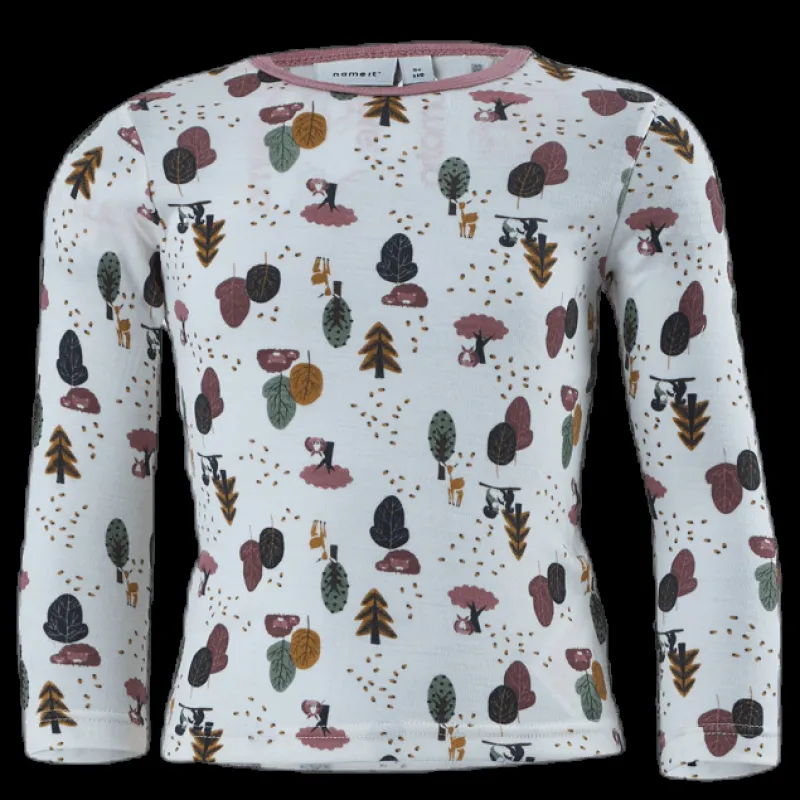 Name It Willit Wool Ls Top White Vit Best