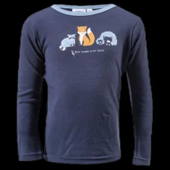 Best Name It Willit Wool Ls Top Xix Blue Blå