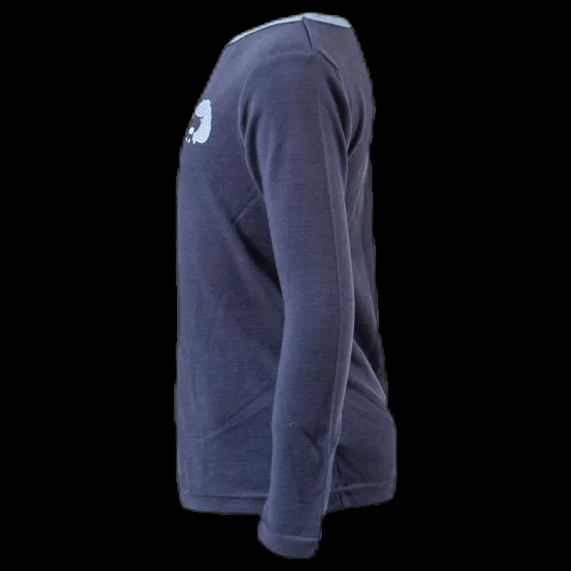 Best Name It Willit Wool Ls Top Xix Blue Blå