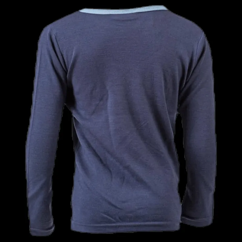 Best Name It Willit Wool Ls Top Xix Blue Blå