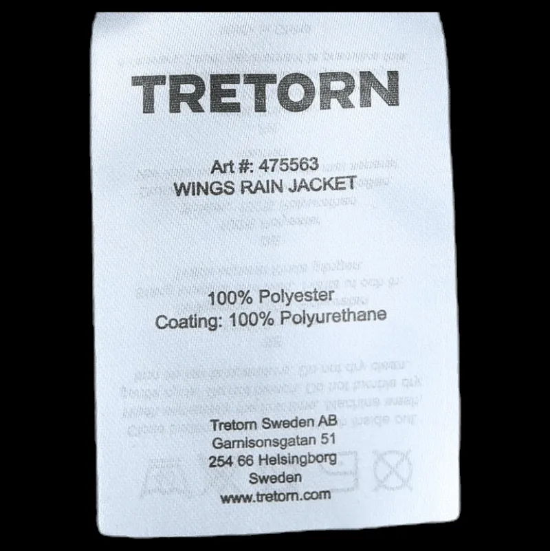 Discount Tretorn Wings Rainjacket Navy Svart