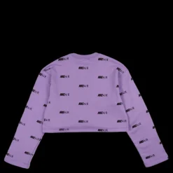 Sale Nike Wmns Printed Fleece Crewneck Pink Lila