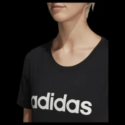 adidas Women D2M Logo T-Shirt Black / Grey Six Svart Clearance