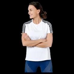 adidas Women D2M 3S T-Shirt White / Black Vit Best