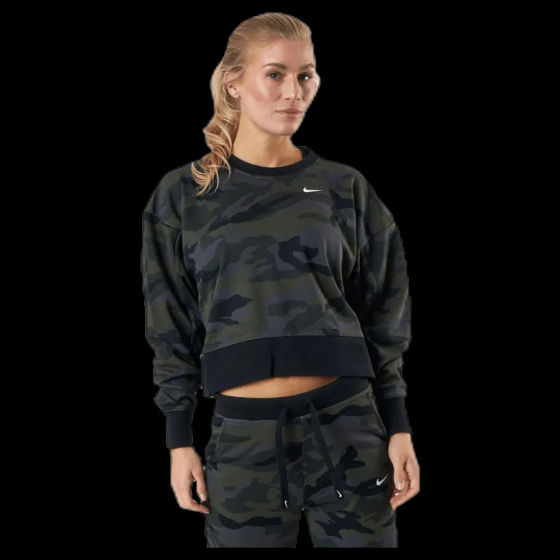 Clearance Nike Women'S Dri-Fit Get Fit Training Crew Thunder Grey/White Grön