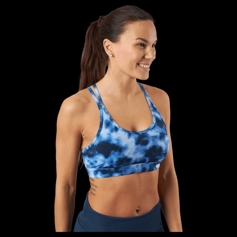 Clearance 2XU Women's Form Strappy Crop Top Blue Blå