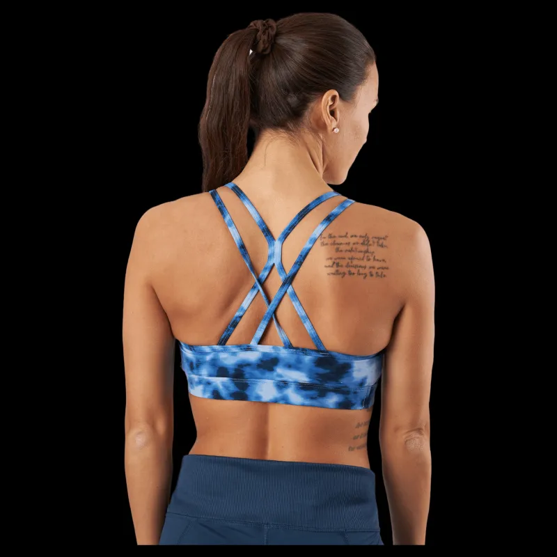 Clearance 2XU Women's Form Strappy Crop Top Blue Blå