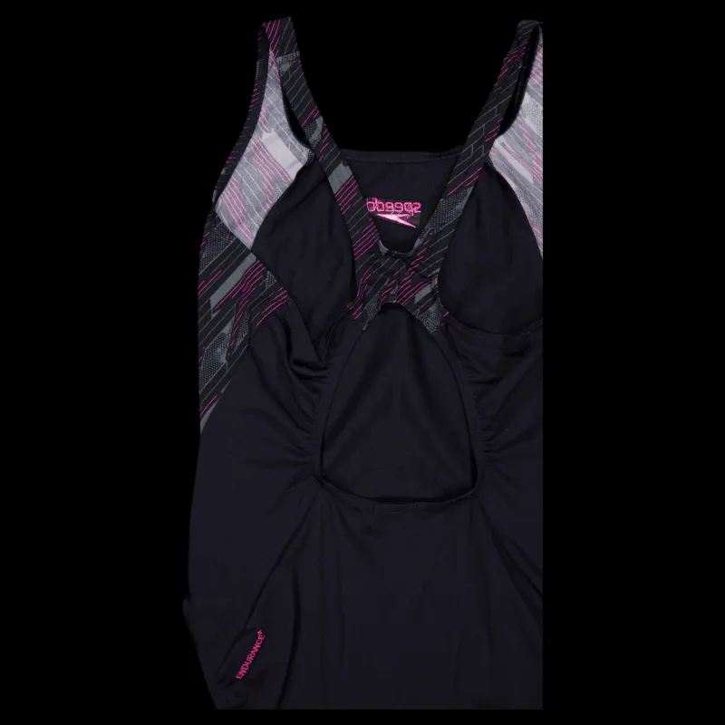 Speedo Womens Hyperboom Splice Muscle Black/pink Svart och Rosa Outlet