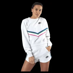 Best Nike Womens Nsw Heritage Crew Birch Heather/Black Vit
