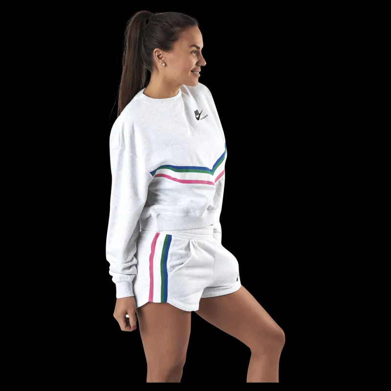 Best Nike Womens Nsw Heritage Crew Birch Heather/Black Vit