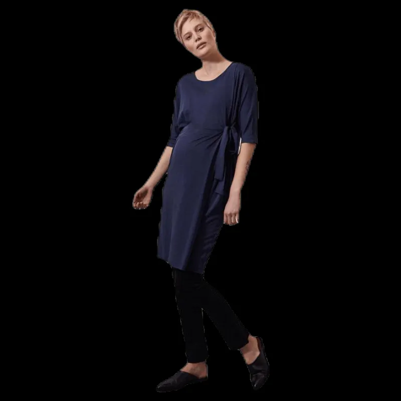 Boob Wonton Dress Blue Blå Best