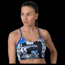 Online Reebok Wor Myt Aop Bra Blue/Black Flerfärgad