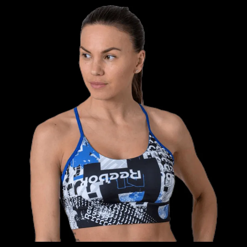 Online Reebok Wor Myt Aop Bra Blue/Black Flerfärgad