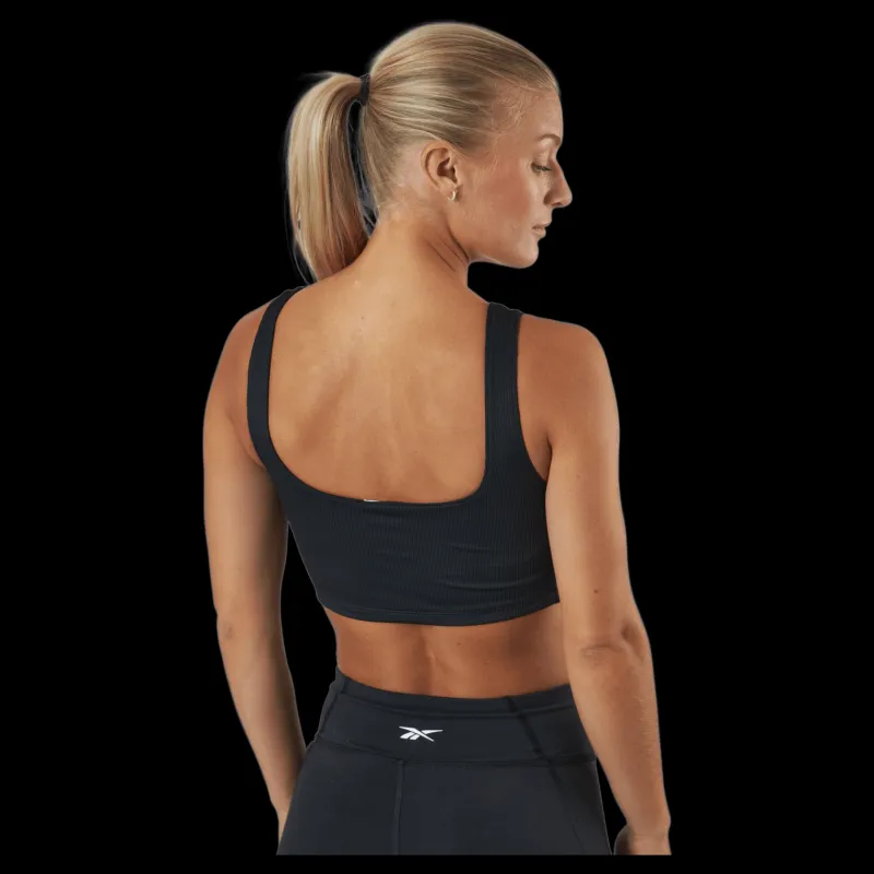 Discount Reebok Wor Rib Bralette Black Svart