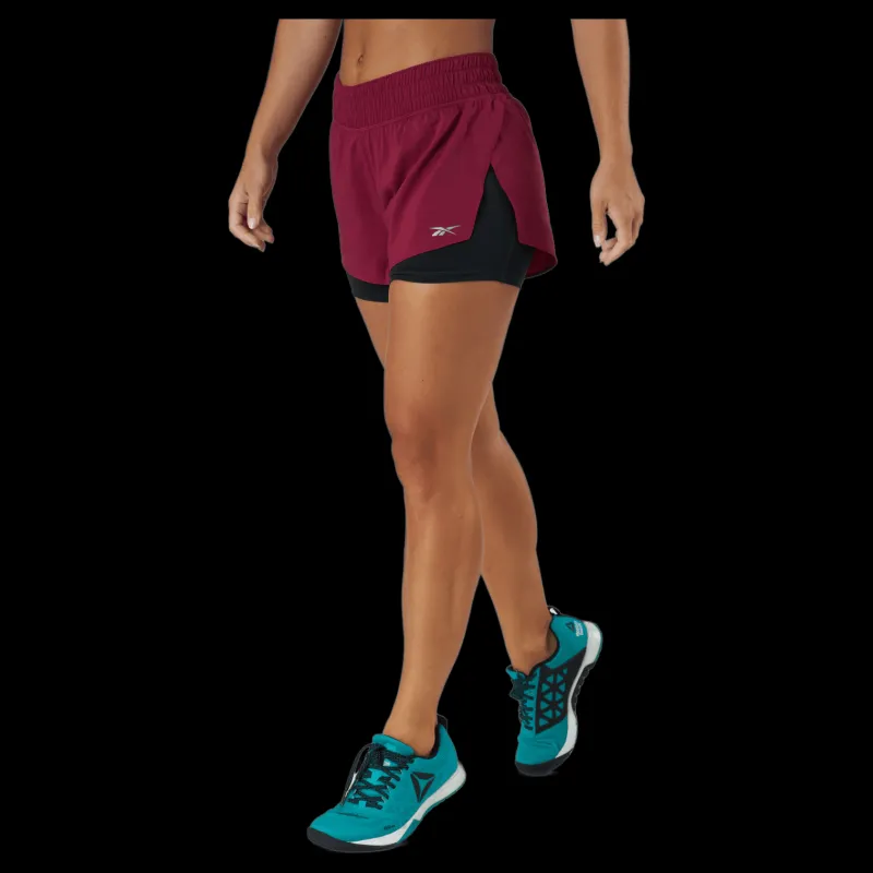 Reebok Wor Run 2 In 1 Short Punber Röd Best