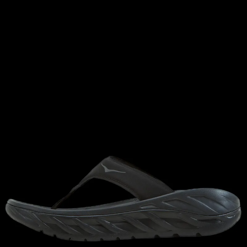 Hoka W ora recovery flip Black / dark gull gray Svart Clearance