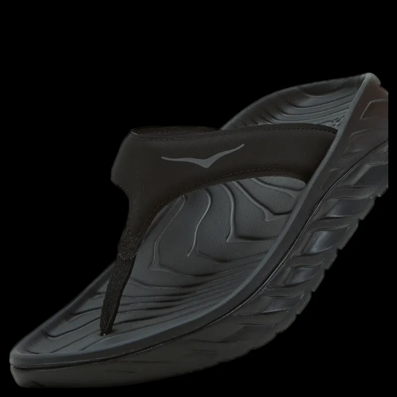 Hoka W ora recovery flip Black / dark gull gray Svart Clearance