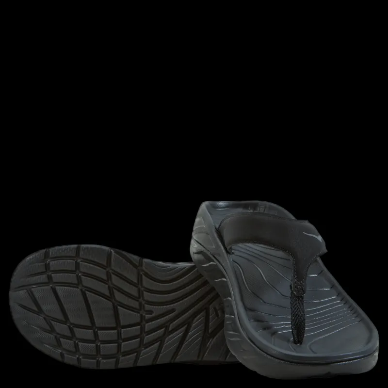 Hoka W ora recovery flip Black / dark gull gray Svart Clearance