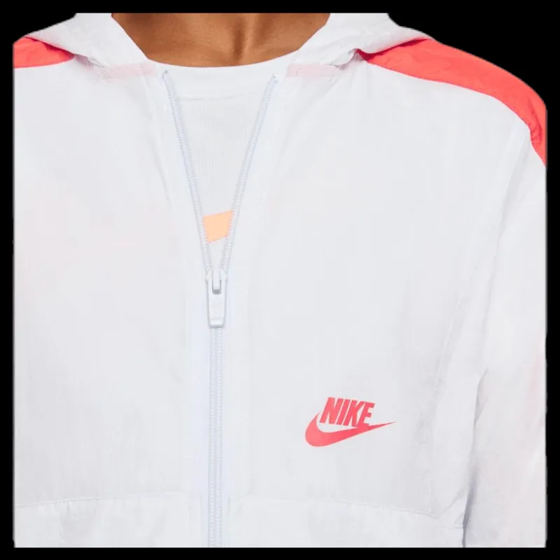 Nike Woven Front Zip Training Junior Grey Vit