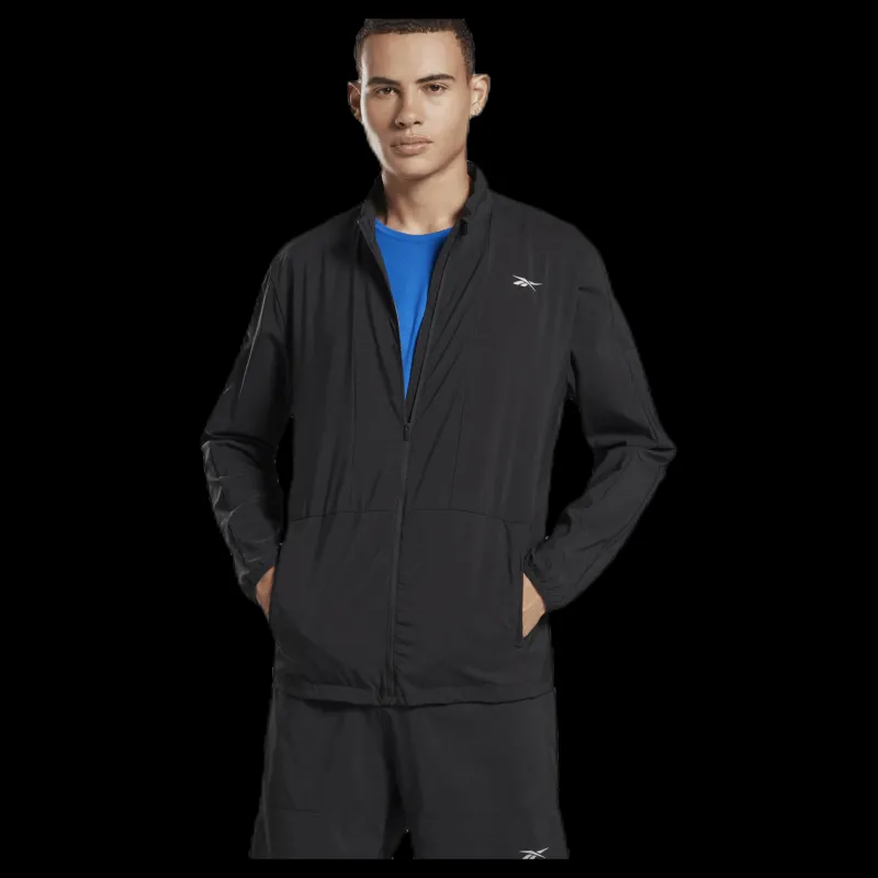 Reebok Woven Wind Jacket Black Svart Outlet