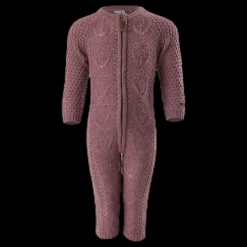 Outlet Name It Wrilla Wool Ls Knit Suit Red Röd