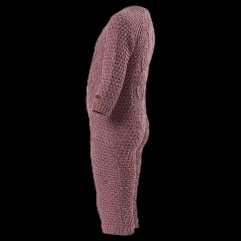 Outlet Name It Wrilla Wool Ls Knit Suit Red Röd