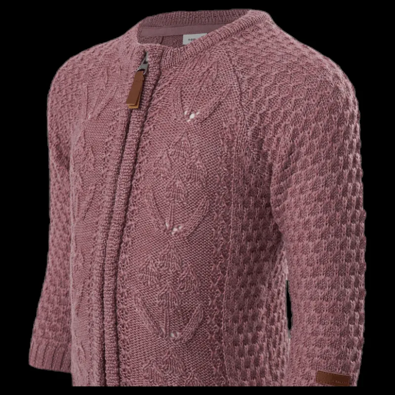 Outlet Name It Wrilla Wool Ls Knit Suit Red Röd