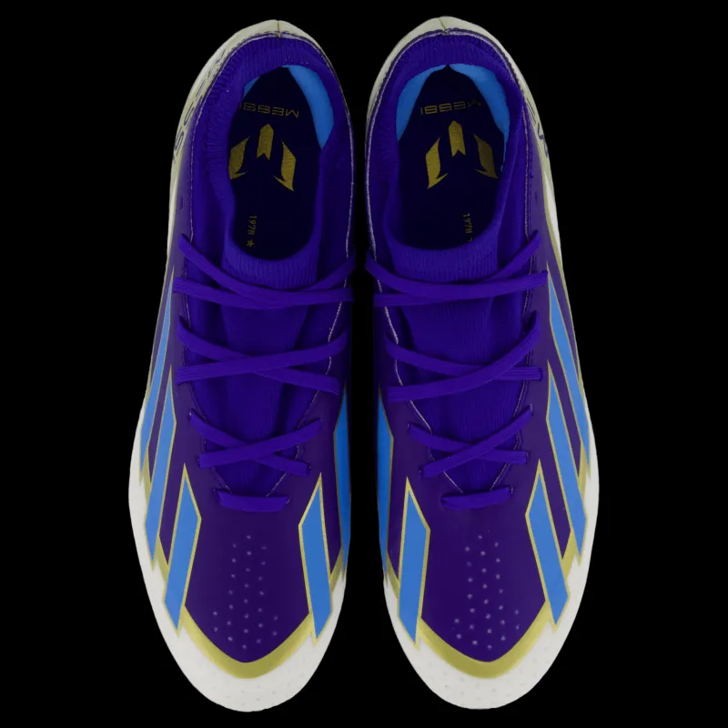 adidas X Crazyfast Messi League Firm Ground Boots Lucid Blue / Blue Burst / Cloud White Blå och Vit