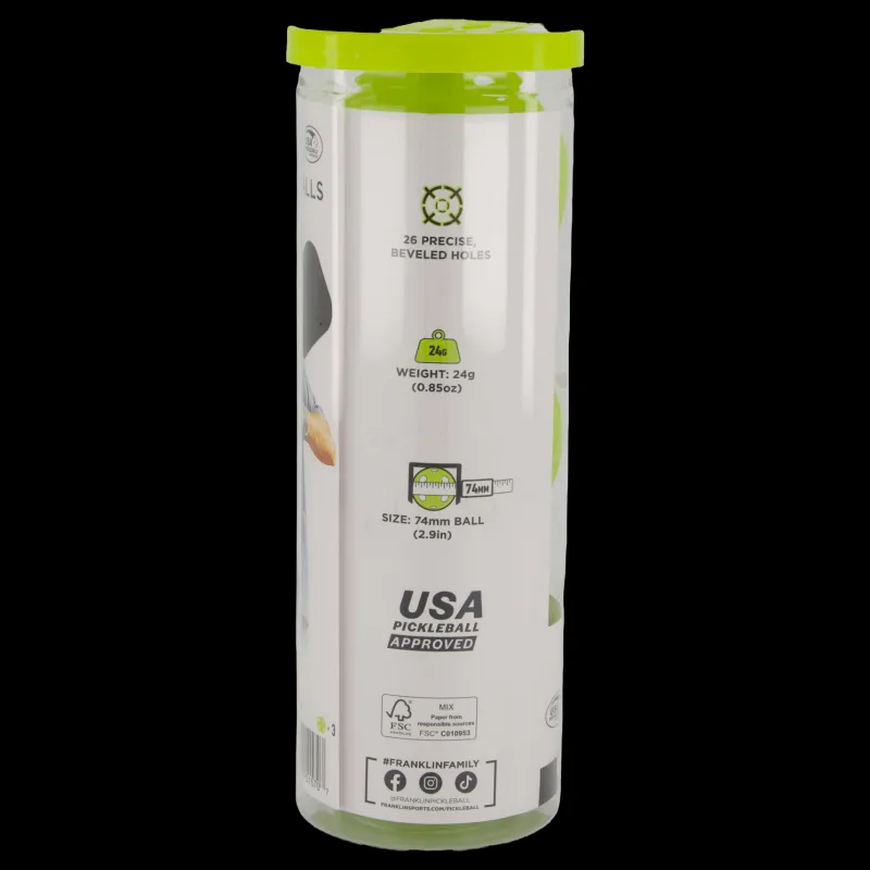 Hot Franklin X-26 Indoor Pickleball 3 Pck. Lime-white Vit