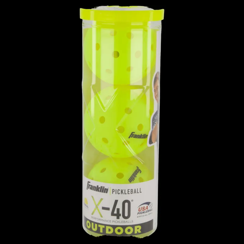 Hot Franklin X-40 Outdoor Pickleball 3 Pck. Optic Vit