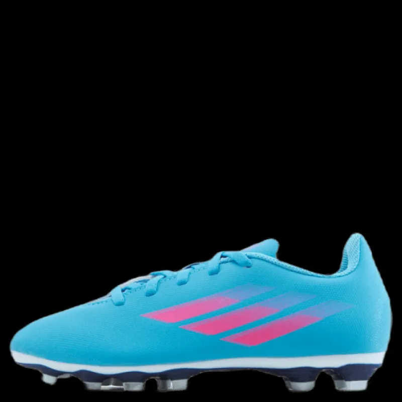 adidas X Speedflow.4 Flexible Ground Boots Sky Rush / Team Shock Pink / Legacy Indigo Blå Online