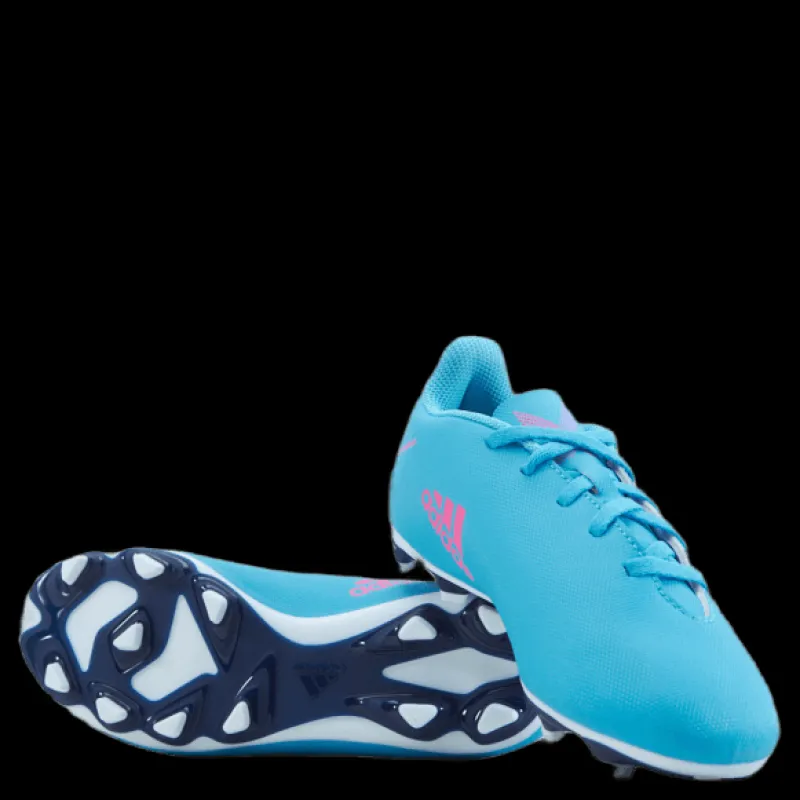 adidas X Speedflow.4 Flexible Ground Boots Sky Rush / Team Shock Pink / Legacy Indigo Blå Online