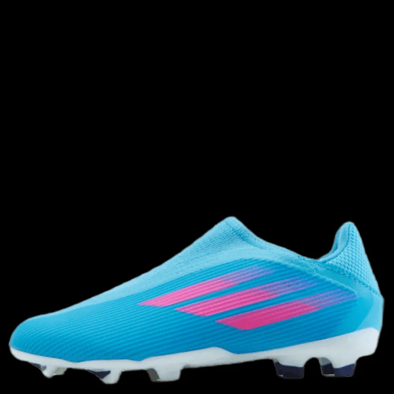adidas X Speedflow.3 Laceless Firm Ground Boots Sky Rush / Team Shock Pink / Cloud White Vit och Rosa Discount