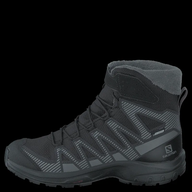 Clearance Salomon Xa Pro V8 Winter Cswp J Black/phantom/quiet Shade Svart
