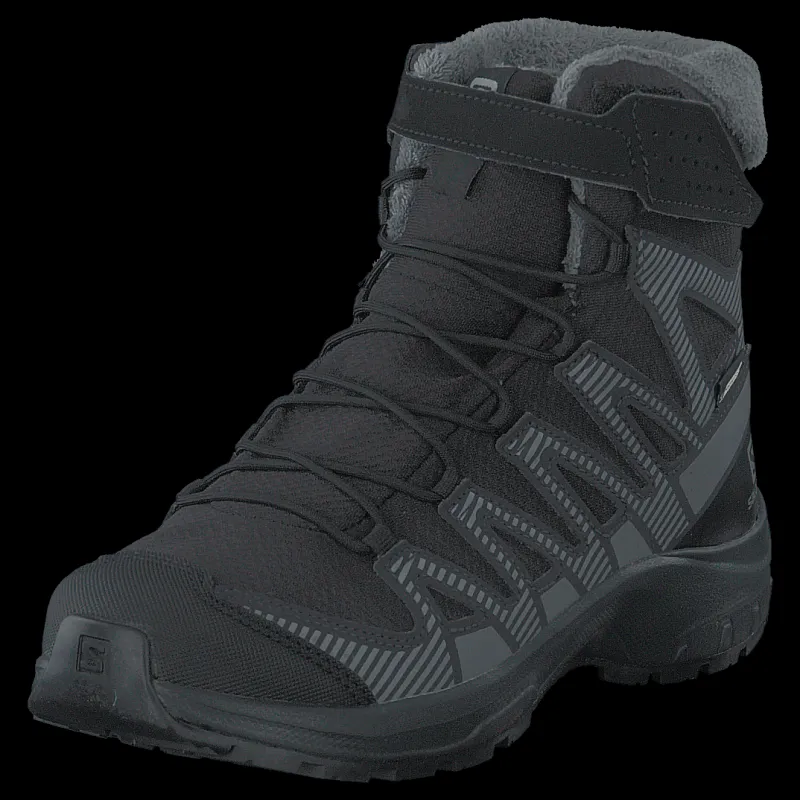 Clearance Salomon Xa Pro V8 Winter Cswp J Black/phantom/quiet Shade Svart