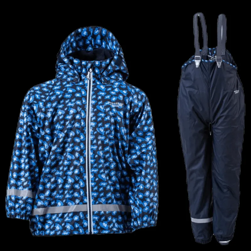 Outlet Weather Report Ye Mini Rainset w/fleece Blue Blå