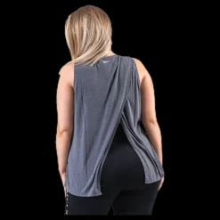 Nike Yoga Collection Tank GRX Plus White/Black Grå Outlet