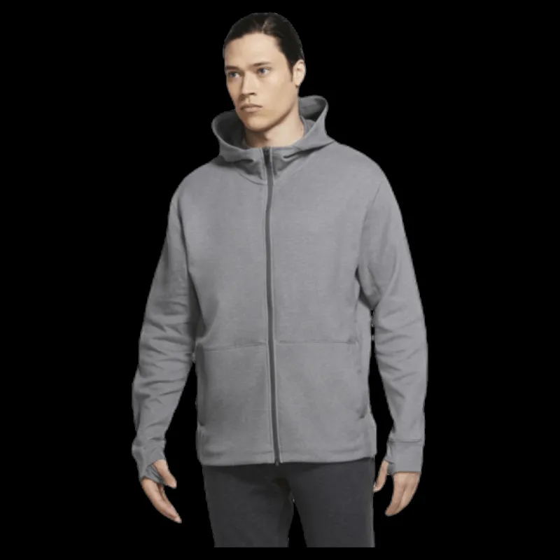 New Nike Yoga Full-Zip Hoodie Black/Grey Grå