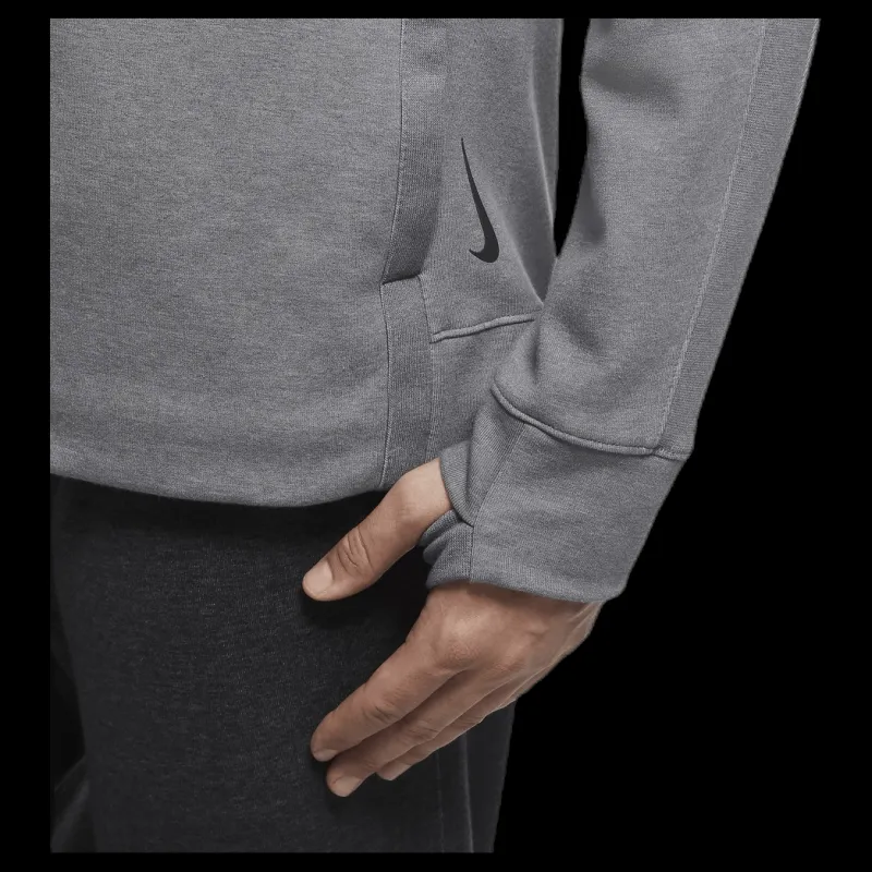 New Nike Yoga Full-Zip Hoodie Black/Grey Grå