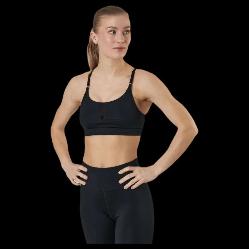 Nike Yoga Indy Essentials Bra Black/Grey Svart Discount