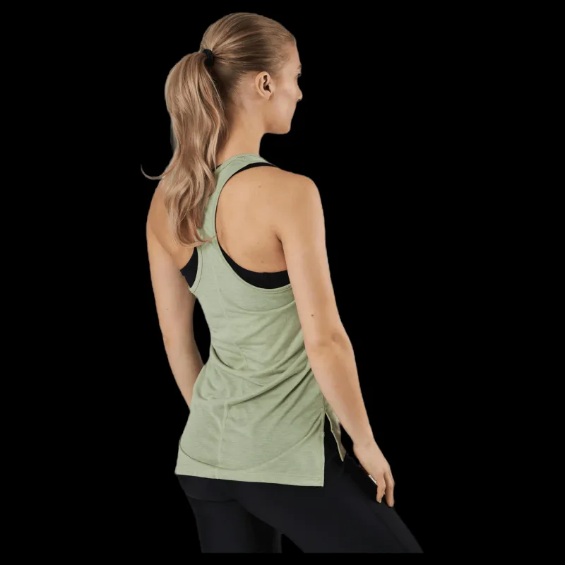 Nike Yoga Layer Tank White/Yellow Grön New