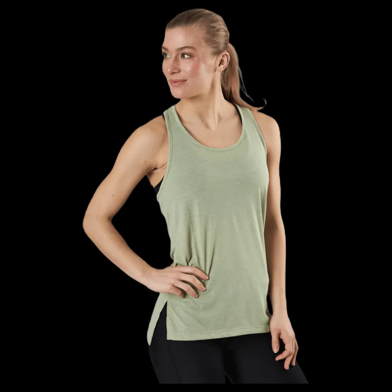 Nike Yoga Layer Tank White/Yellow Grön New