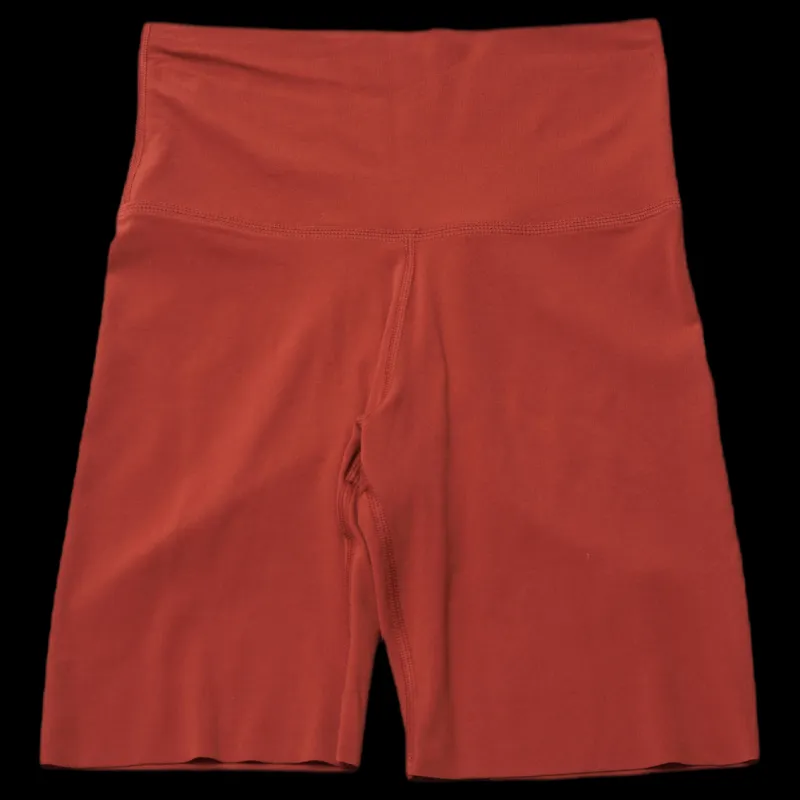 New Nike Yoga Luxe 7" Shorts Orange Röd