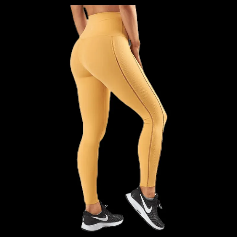Nike Yoga Luxe Rib 7/8 Tight Yellow Beige